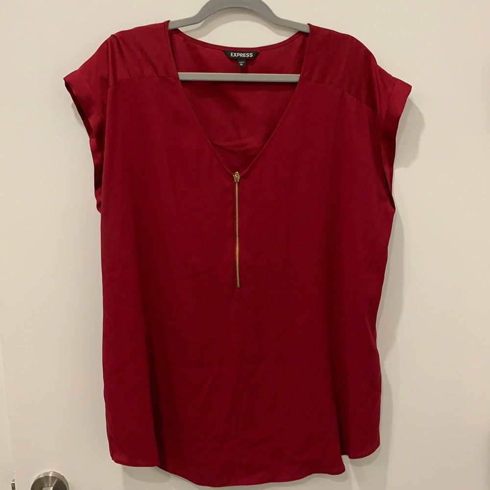Express Zipper Front Blouse